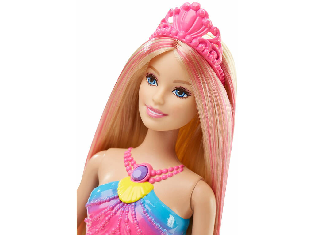 Barbie Sereia Luzes de Arco Íris 