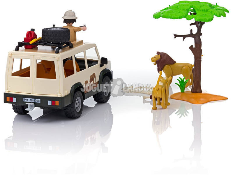 Playmobil Aventuriers avec 4x4 et Couple de Lions