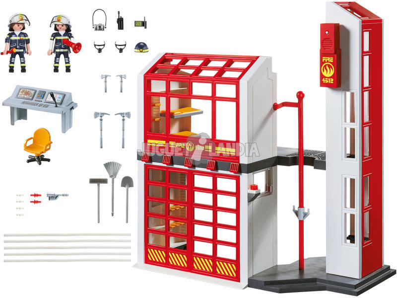 Playmobil Feuerwehrtation mit Alarm