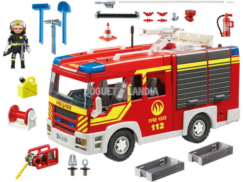 Playmobil Camion de Pompiers avec Lumières et Sirène