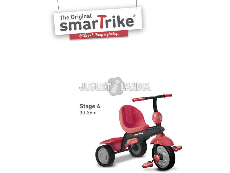 Triciclo Smart Trike Glow 4 in 1 Rosso 