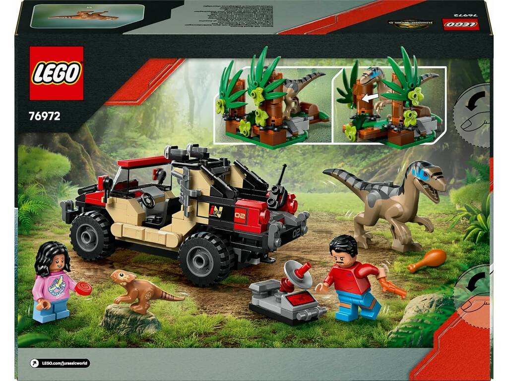 Lego Jurassic World Rebirth Fuite en 4x4 et Raptor à l'affût
