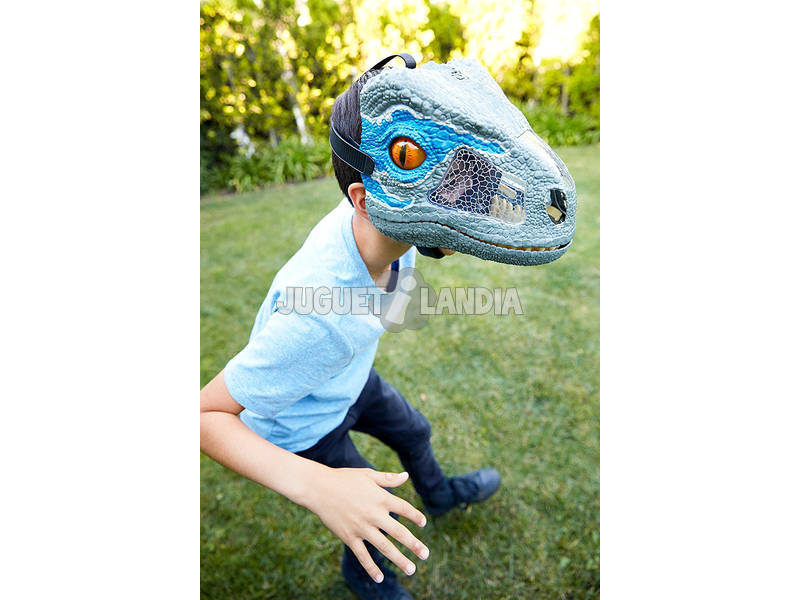 Jurassic World Dino Masque Velociraptor Blue Mattel FMB74