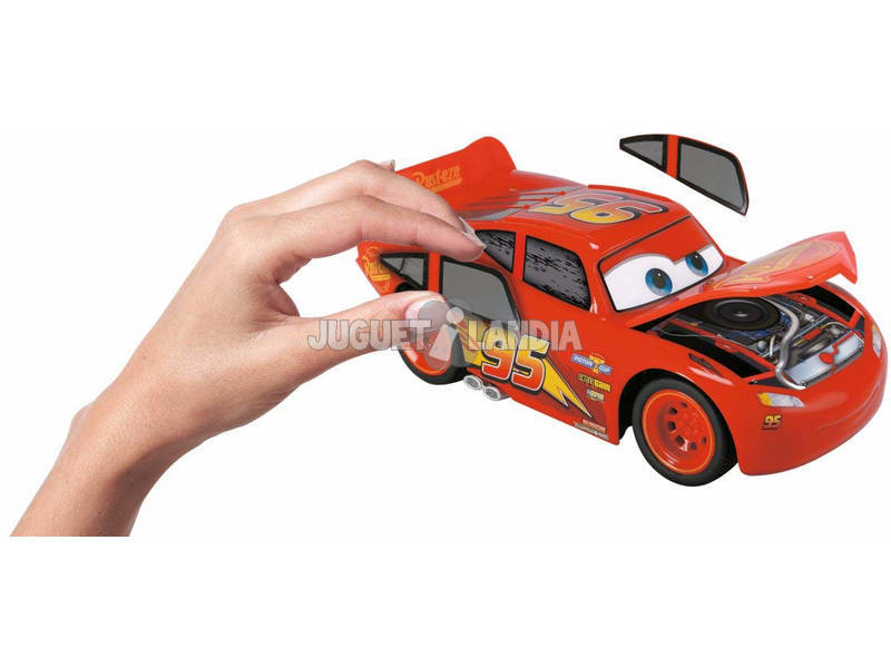 Cars 3 Controle de Rádio Faísca McQueen Crash Car 1:24 Simba 3084018 Telecomando