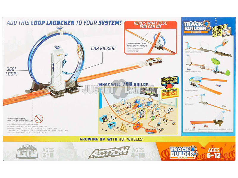 Hot Wheels Track Builder Looping Con Lanzador Mattel DMH51