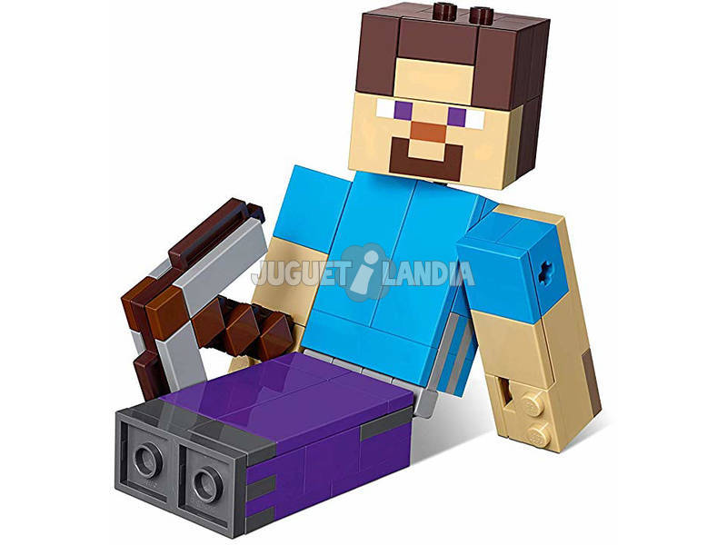 Lego Minecraft BigFig Series 1 Steve avec Perroquet 21148 