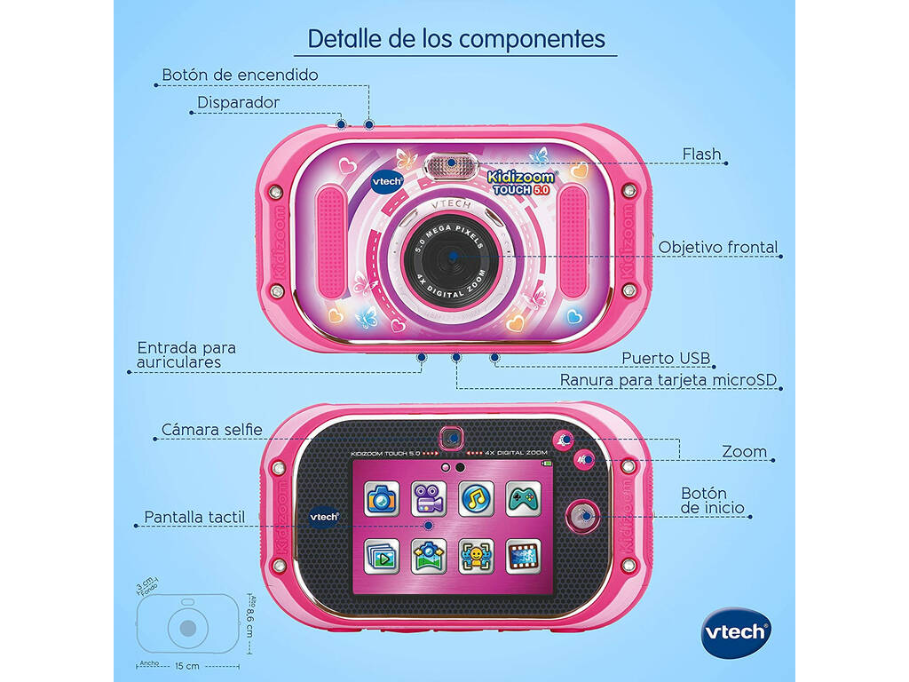 Kidizoom Touch 5.0 Rosa Vtech 163557