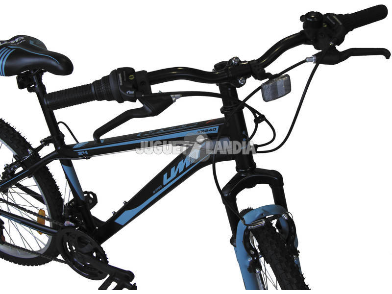 Bicicletta XR-240 Nero e Blu con Cambio Shimano 18v e Sospensione Anteriore Umit 2470CS-72