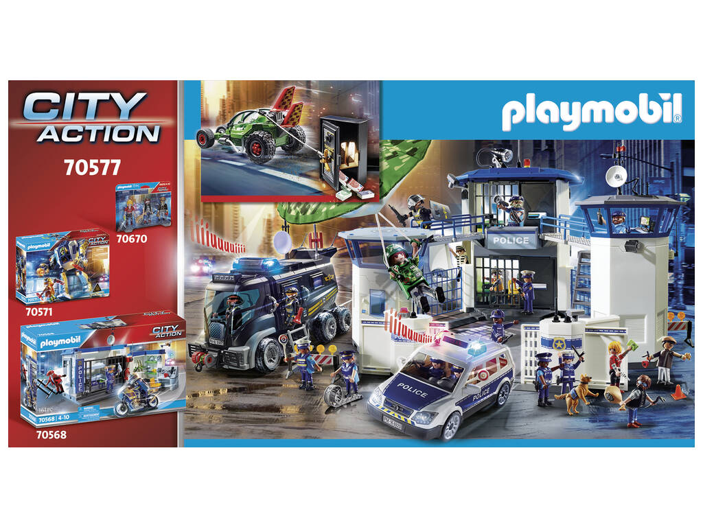 Playmobil City Action Kart Policial Persecución Ladrón de Caja Fuerte 70577  - Juguetilandia