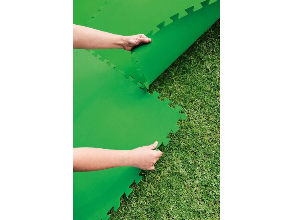 Suelo Protector para Piscinas de Polietileno Verde 78x78 cm. Bestway 58636