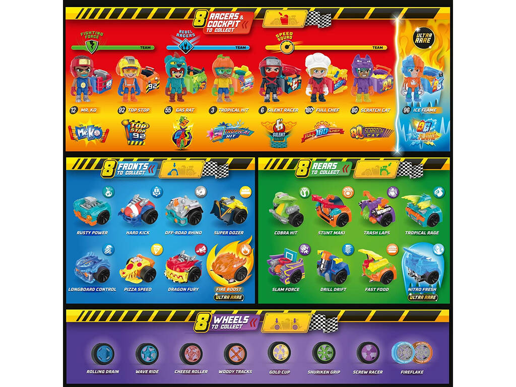 T-Racers Fire & Ice Series pack Figura y Coche Sorpresa Magic Box PTR3D208IN00
