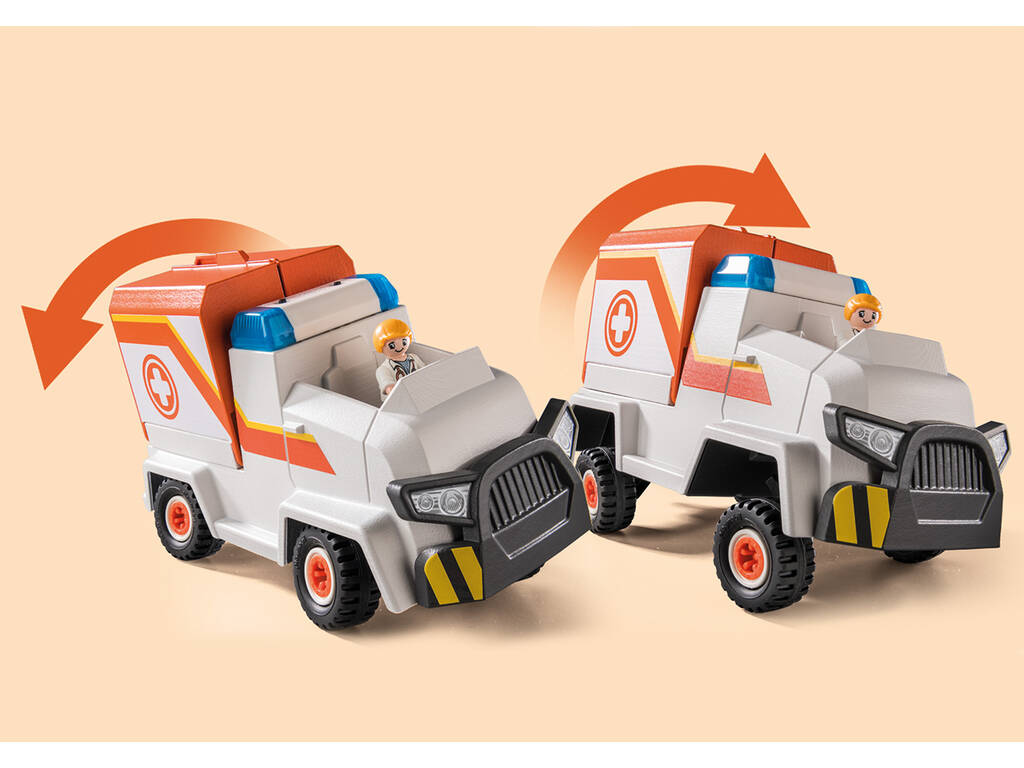 Playmobil D.O.C. Veicolo d'emergenza Ambulanza 70916