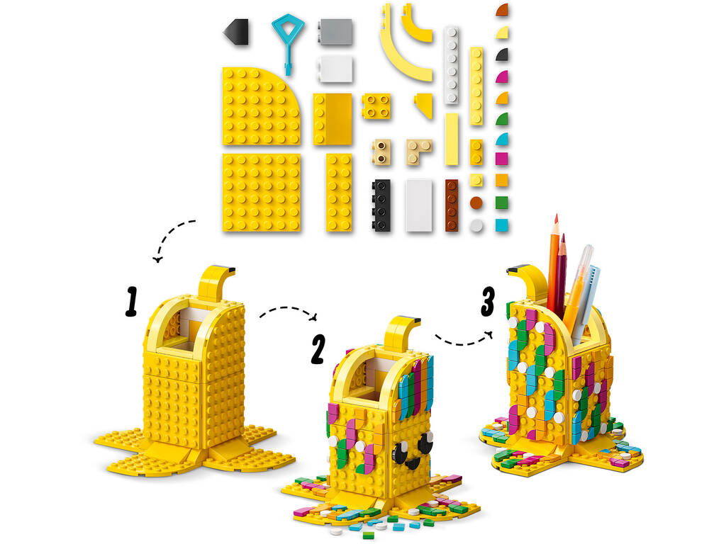 Lego Dots Entzückender Bananen-Stifthalter 41948