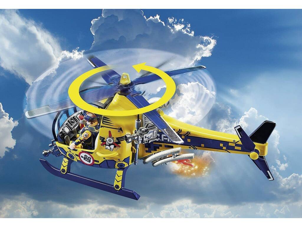 Playmobil Air Stunt Show Movie Filming Helicopter 70833