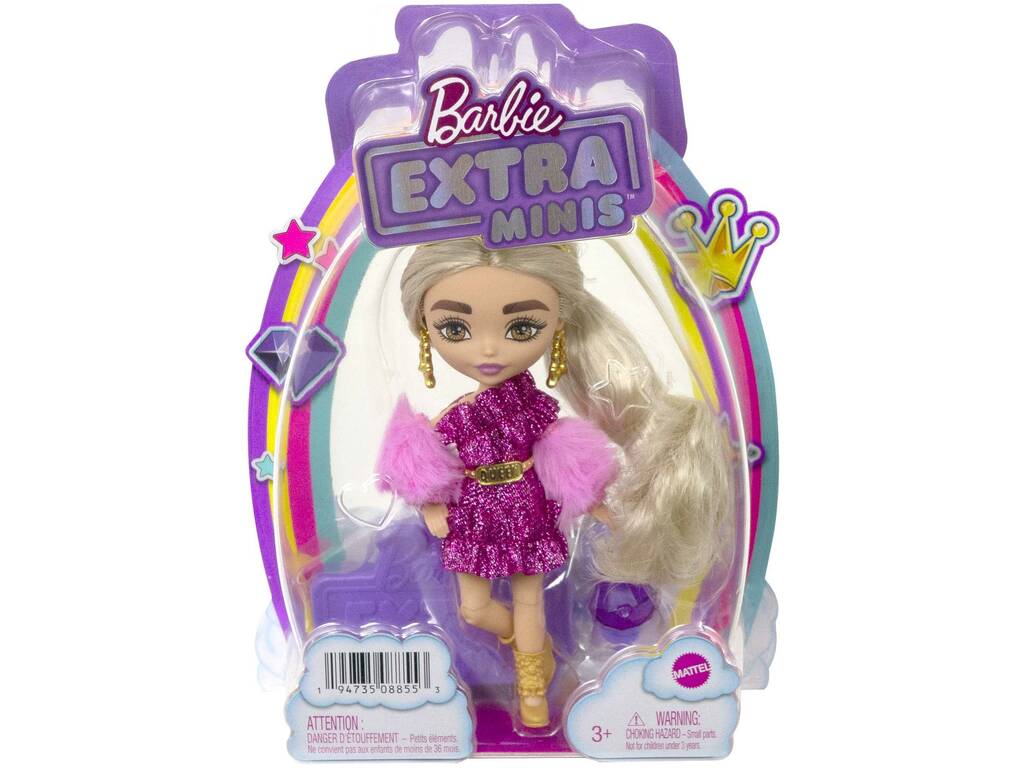 Barbie Extra Mini Rubia Con Corona Dorada Mattel HJK67