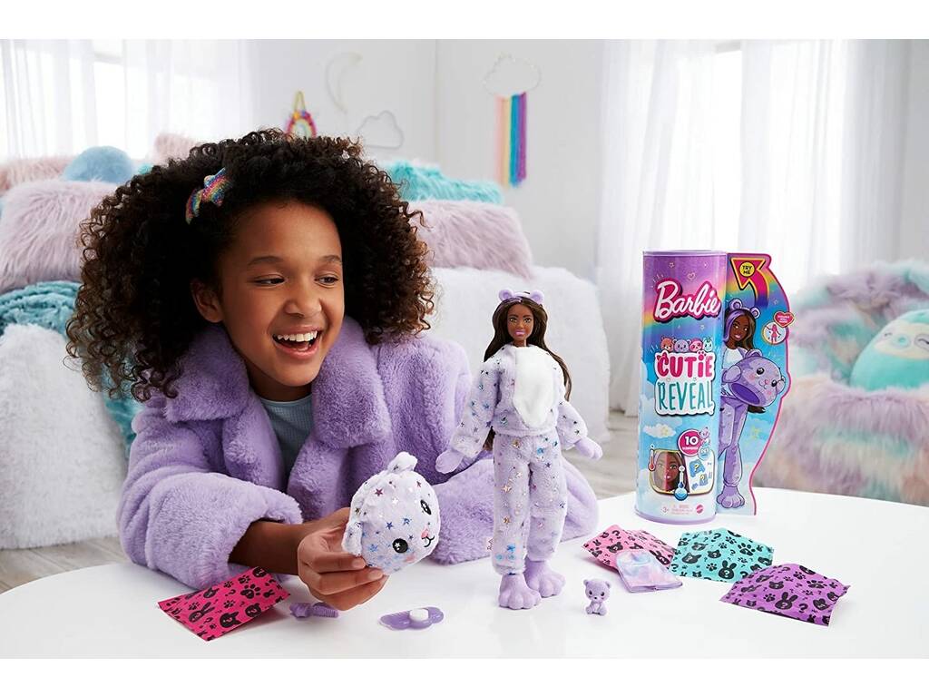 Barbie Cutie Reveal Teddy Bear Doll Mattel HJL57