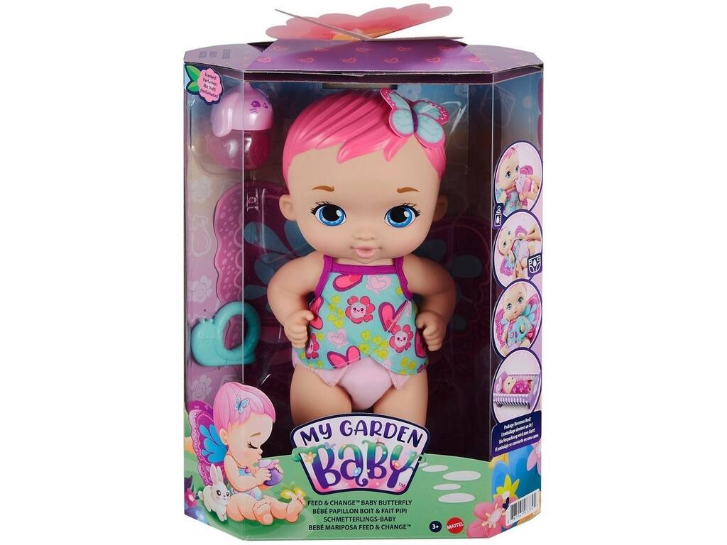 My Garden Baby Pink Baby Kitten und Pee Pee Mattel HHL21