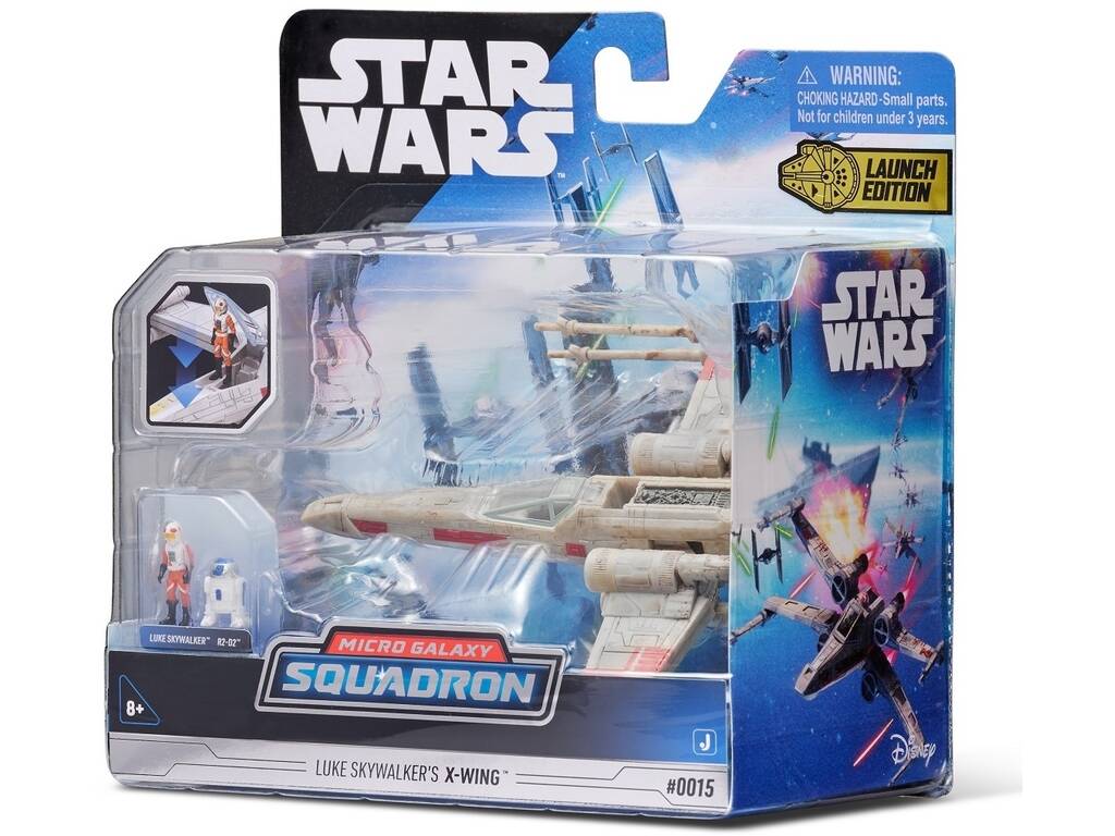 Star Wars Micro Galaxy Squadron X-Wing com Figura Luke Skaywalker e R2-D2 Bizak 62610015