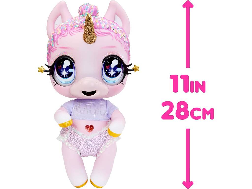 Boneca Unicornio Rosa Glitter Babyz MGA 581550
