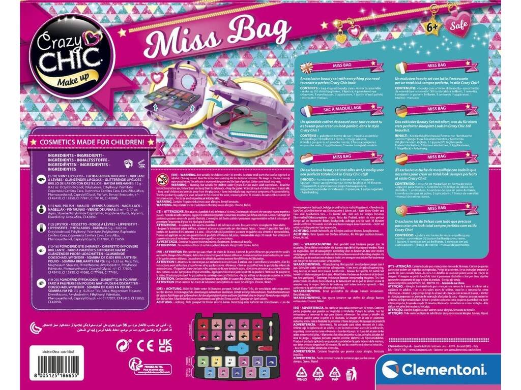 Crazy Chic Miss Bag Kit Maquillage 2 en 1 Clementoni 18665