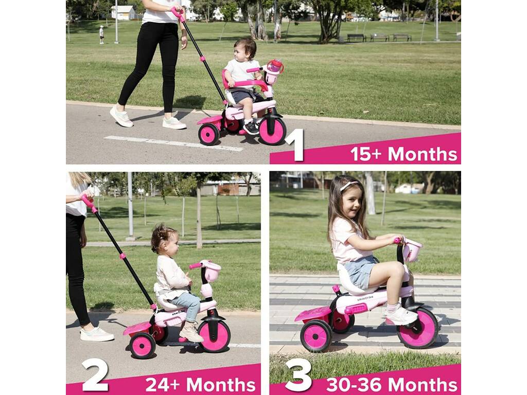 Triciclo Breeze S 3 in 1 Rosa SmarTrike 40406
