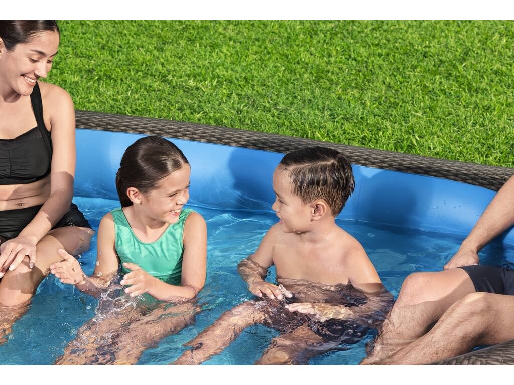 Truprint Wicker Family Pool Aufblasbarer Pool 231x178x53 cm. von Bestway 54426