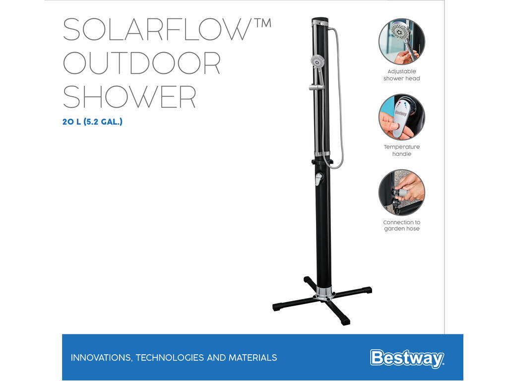 Draussen Solardusche SolarFlow 20 l. von Bestway 58695