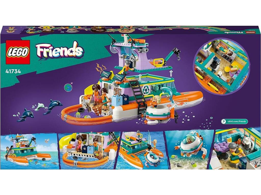 Lego Friends Barco de Rescate Marítimo 41734