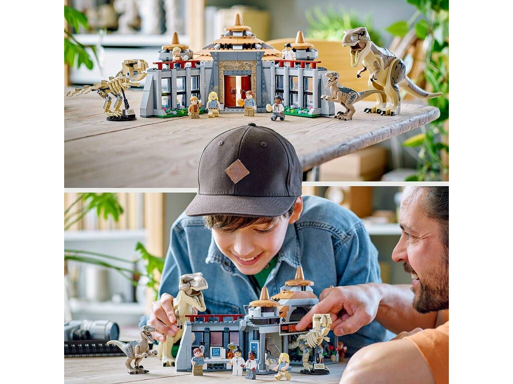 Lego Jurassic World Centro Visitatori T-Rex e Attacco Raptor 76961