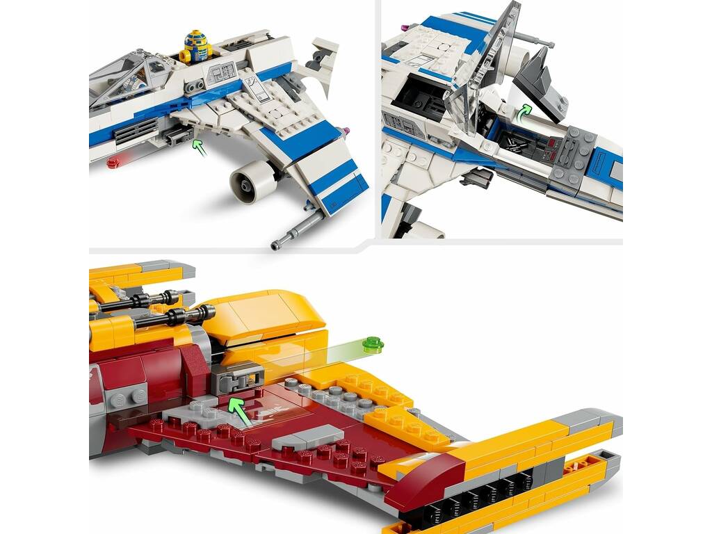 Lego Star Wars Asa-E da Nova República vs. Caça Estelar de Shin Hati 75364
