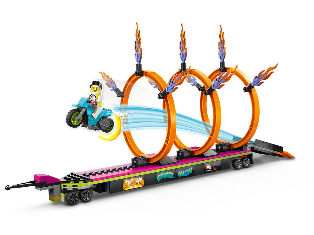 Lego City Stuntz Desafío Acrobático Camión y Anillos de Fuego 60357