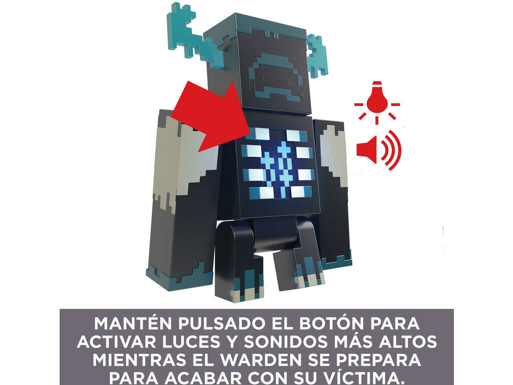 Minecraft Figur Warden mit Lichtern und Sounds Mattel HHK89