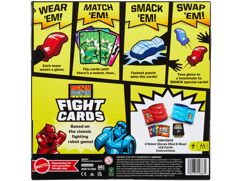 Cartes de combat des robots Rock'em Sock'em Mattel HTW64
