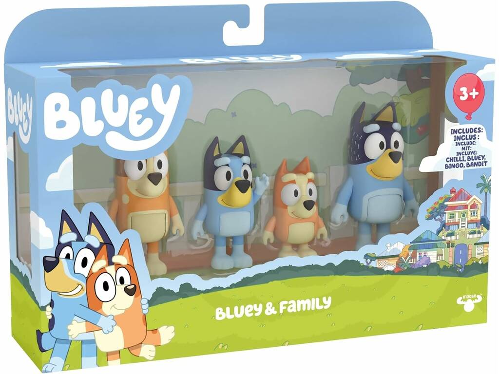 Bluey Pack 4 Figure Famosa BLY63000