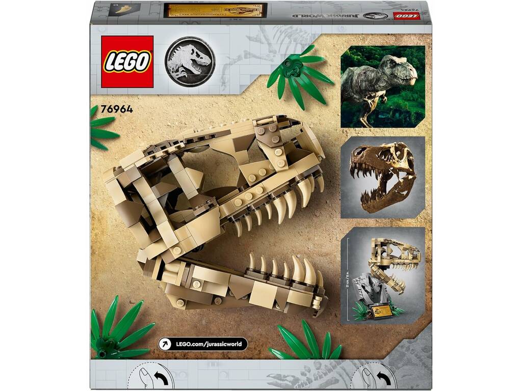 Lego Jurassic World Fossiles de dinosaures T. Rex Skull 76964
