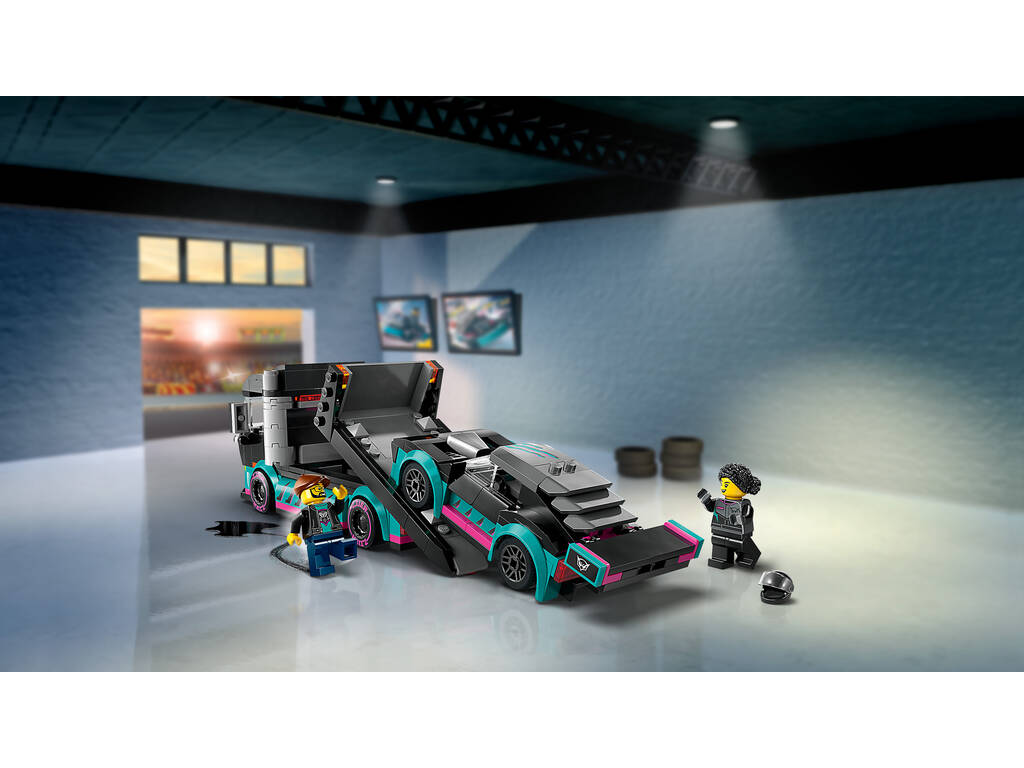 Lego City Coche de Carreras y Camión de Transporte 60406