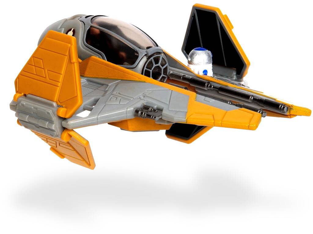 Star Wars Micro Galaxy Squadron Jedi Interceptor con Figura Anakin Skywalker y R2-D2 Bizak 62610035