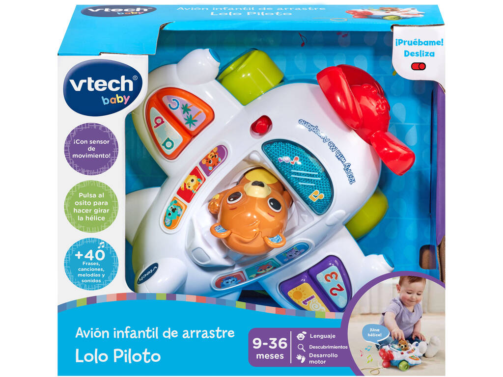 Avión Infantil De Arrastre Lolo Piloto de Vtech 80-567922