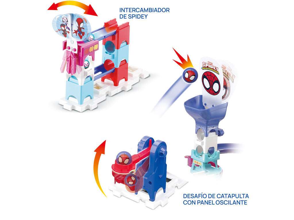 Marble Rush Spidey Circuito de Canicas Interactivo Super Spin Challenge de Vtech 80-561722