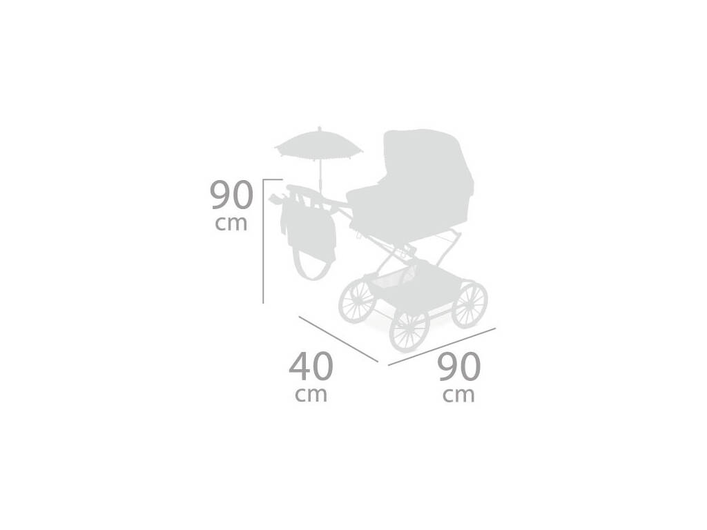 Verona Chariot pliable pour poupée réincarnée avec parasol DeCuevas 82078