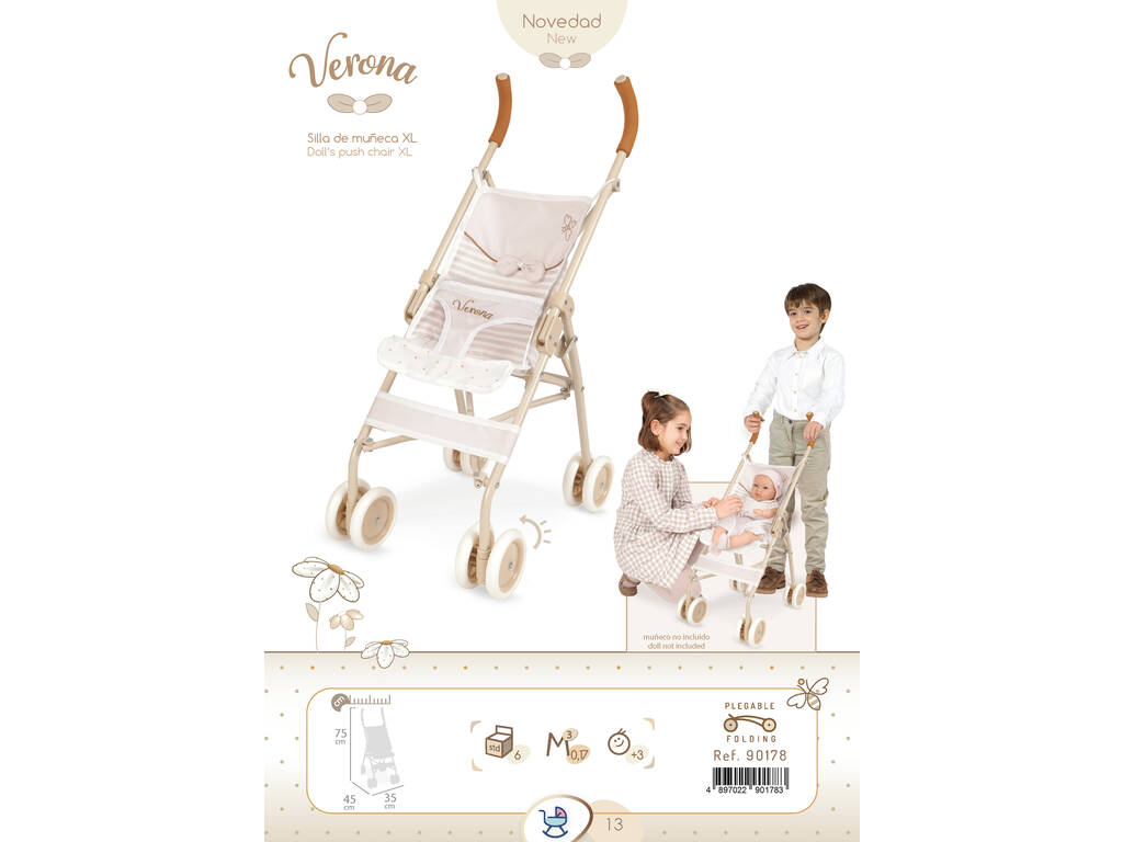 Carro de Muñecas Silla XL Verona DeCuevas 90178