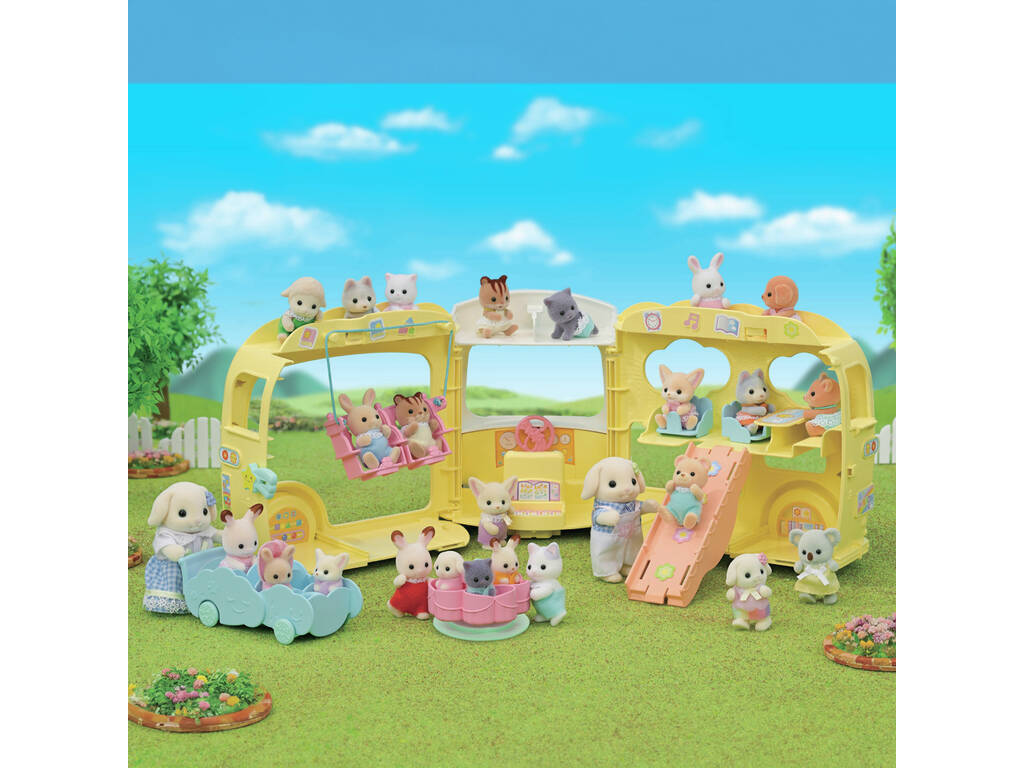 Sylvanian Families Ônibus Arco-íris do Jardim de Infância Epoch Para Imaginar 5744