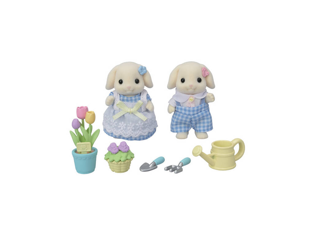 Sylvanian Families Set Irmãos Coelho Flor Epoch Para Imaginar 5736