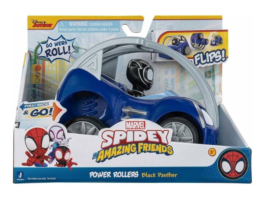 Marvel Spidey And His Amazing Friends Vehículo Power Rollers con Personaje