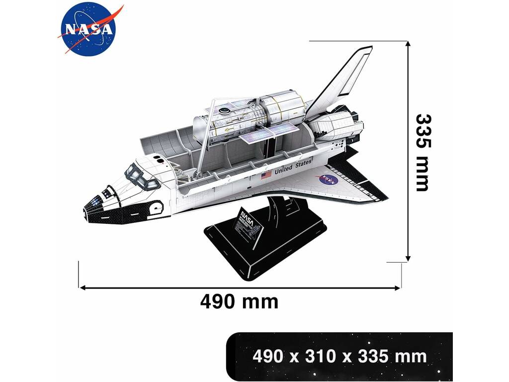 Puzzle 3D Vaivém Espacial Discovery NASA de WorldBrands NS803315