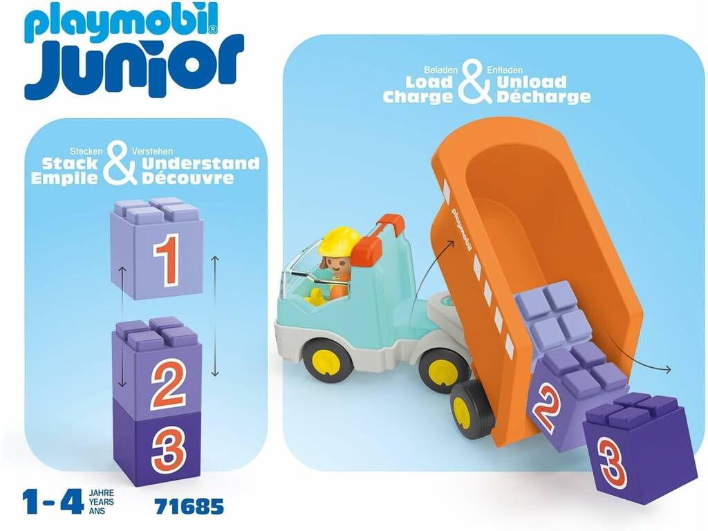 Playmobil Junior Camion à benne basculante 71685