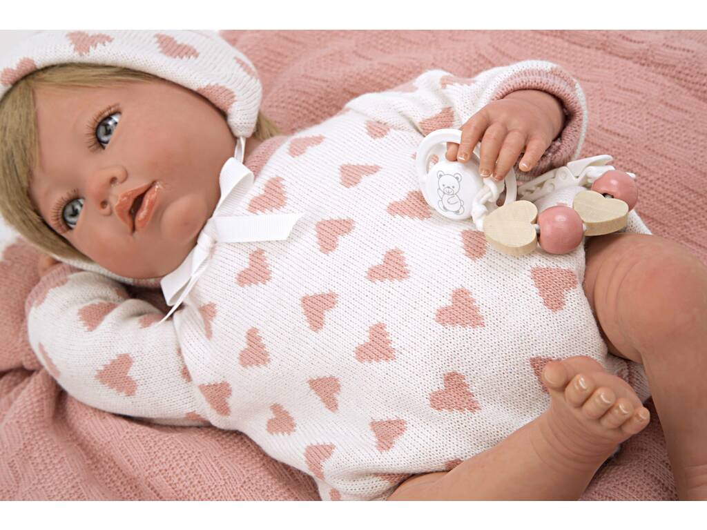 Reborn-Babypuppe Cristina Rosa 40 cm mit Decke von Arias 98141