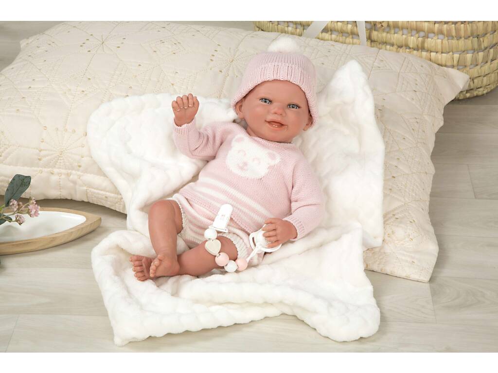 Bambola Bebè Reborn 45 cm. Adriana Rosa con Coperta Arias 98149