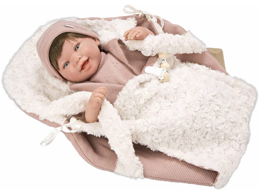 Boneca Bebé Reborn 45 cm. Gimena com Saco de Dormir Arias 98119