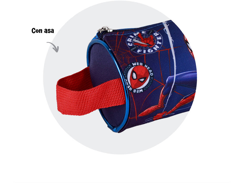 Sac à jouets rond doublé Spiderman Sac fourre-tout rond T106-132